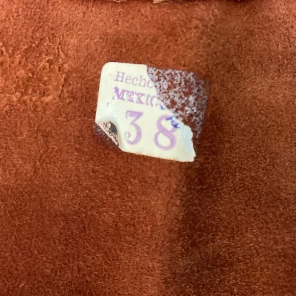 Vintage 60s 70s 80s Boho Hippie Brown Fringe Suede Vest Size S/XS - Picture 11 of 11